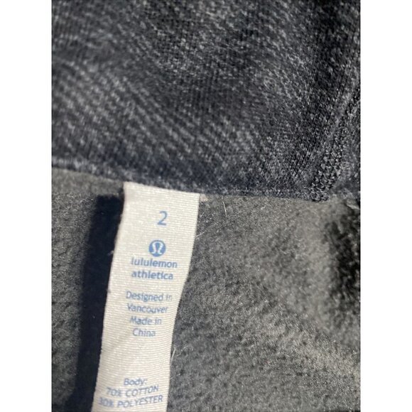 lululemon Gray & Black Scuba Full Zip Hooded Hoodie - 2 - Picture 8 of 10